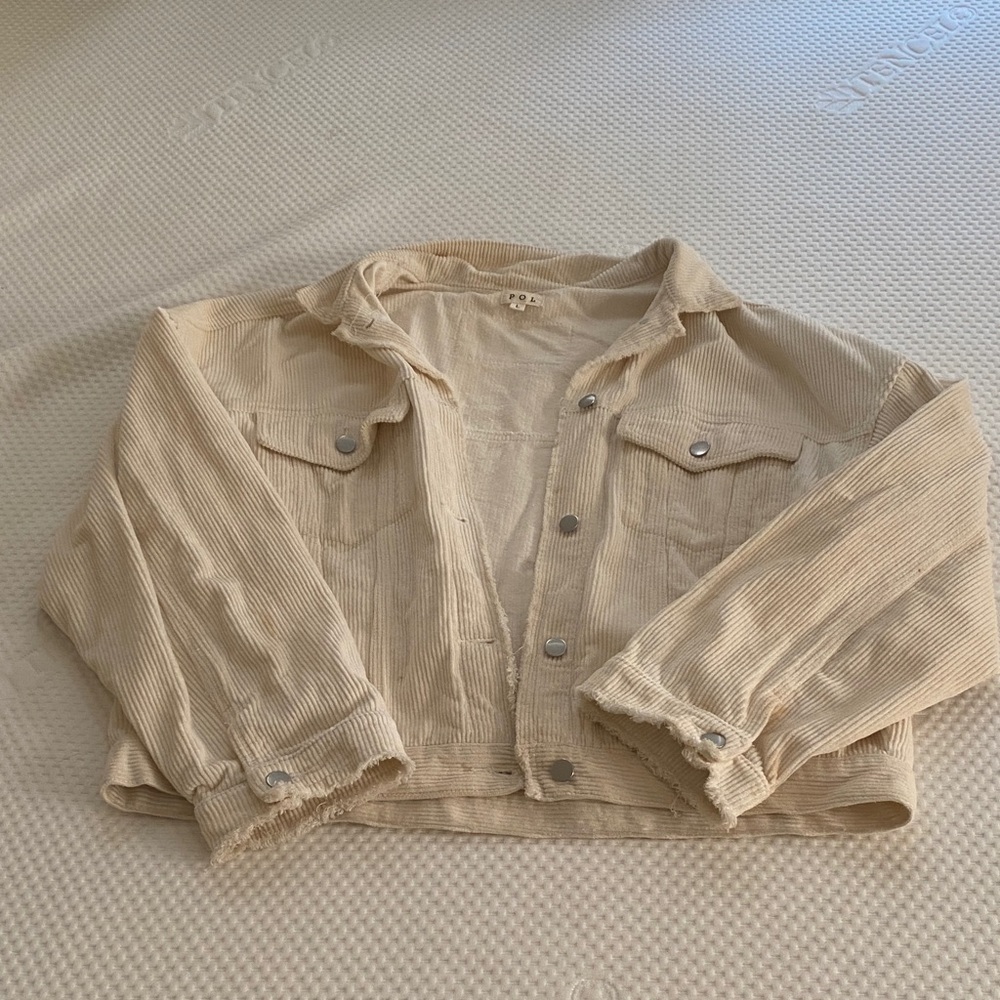 POL Cream Corduroy Jacket